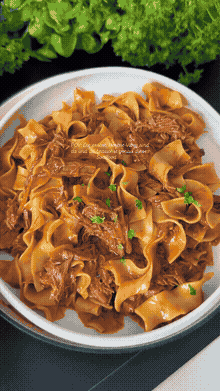 Паста с тушеным мясом