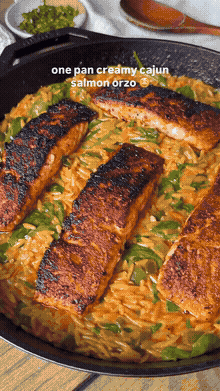 Кремовый cajun лосось с орзо